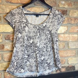 Medium sanctuary crocodile prints cap sleeve T-shirt from Evereve